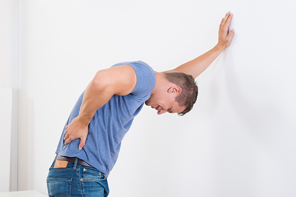 Man having backache